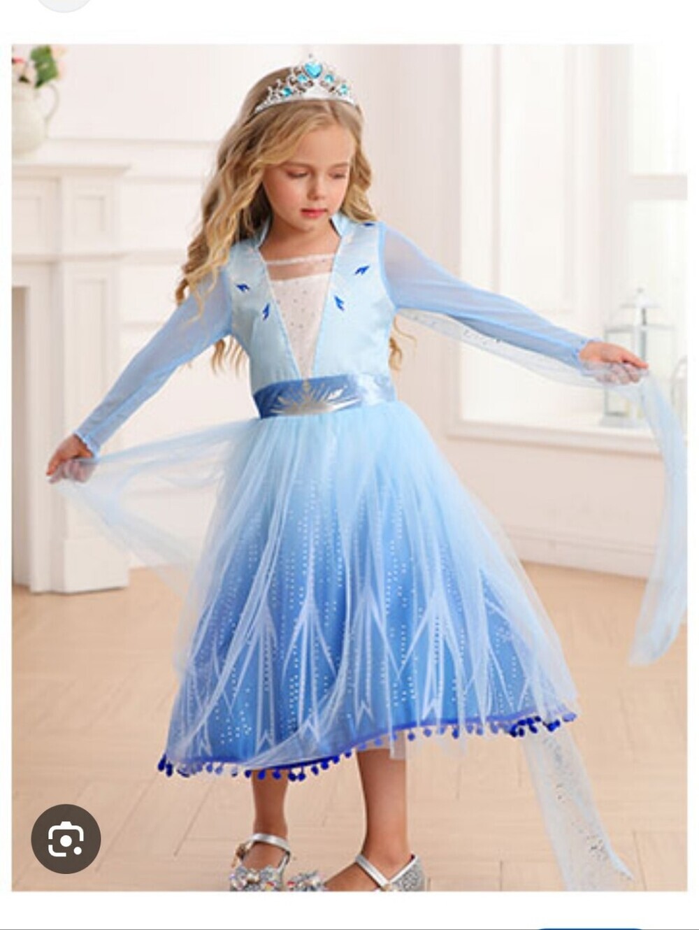 Fuyimei Kids Elsa Princess Halloween Costume Dress Size 130 (7-9 Years)